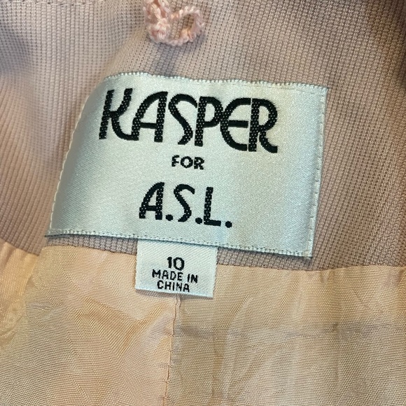 Kasper Pink Blazer, Shoulder pads, Oversized,Lapel-less, No Lapel Blazer,Size 10 - Picture 6 of 10